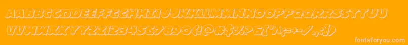 behemuth3dital Font – Pink Fonts on Orange Background