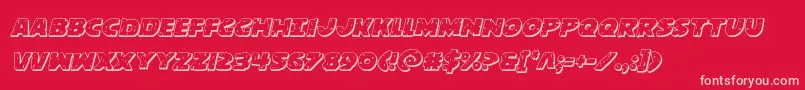 behemuth3dital-Schriftart – Rosa Schriften auf rotem Hintergrund