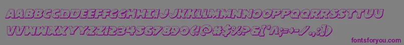 behemuth3dital Font – Purple Fonts on Gray Background