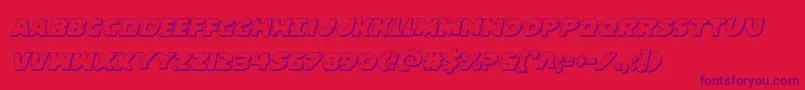 behemuth3dital Font – Purple Fonts on Red Background