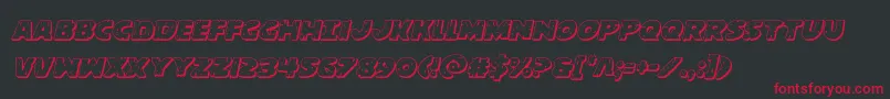 behemuth3dital Font – Red Fonts on Black Background