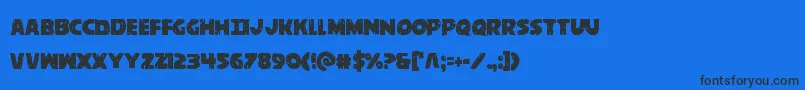 behemuthcond Font – Black Fonts on Blue Background