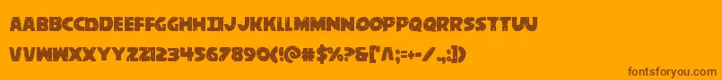 behemuthcond Font – Brown Fonts on Orange Background