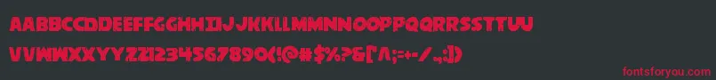 behemuthcond Font – Red Fonts on Black Background