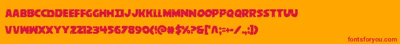 behemuthcond-Schriftart – Rote Schriften auf orangefarbenem Hintergrund