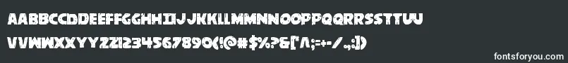 behemuthcond Font – White Fonts on Black Background