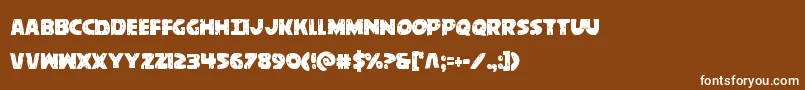 behemuthcond Font – White Fonts on Brown Background