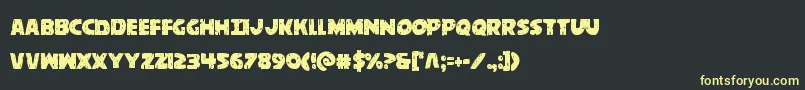 フォントbehemuthcond – 黒い背景に黄色の文字