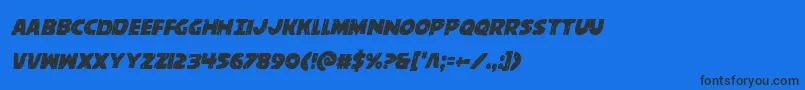 behemuthcondital Font – Black Fonts on Blue Background