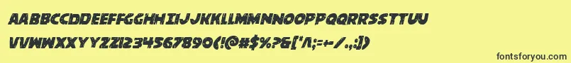 behemuthcondital Font – Black Fonts on Yellow Background