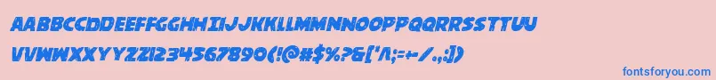 behemuthcondital Font – Blue Fonts on Pink Background