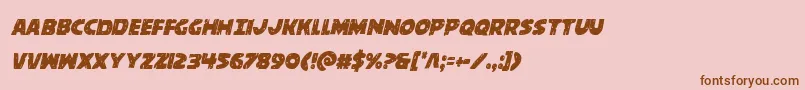 behemuthcondital Font – Brown Fonts on Pink Background