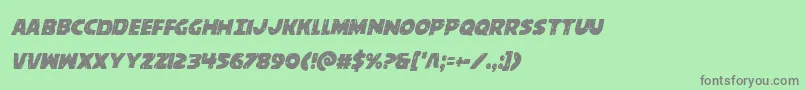 behemuthcondital Font – Gray Fonts on Green Background