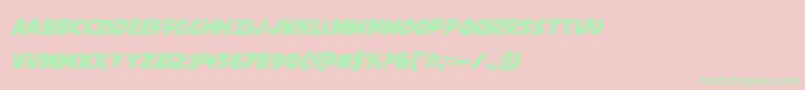 behemuthcondital Font – Green Fonts on Pink Background