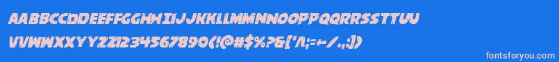 behemuthcondital Font – Pink Fonts on Blue Background