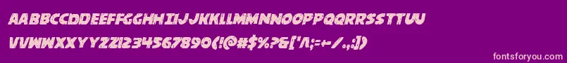 behemuthcondital Font – Pink Fonts on Purple Background