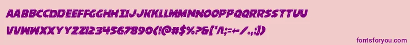 behemuthcondital Font – Purple Fonts on Pink Background