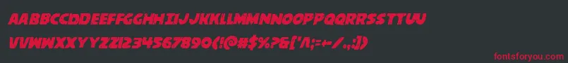 behemuthcondital Font – Red Fonts on Black Background
