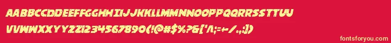 behemuthcondital Font – Yellow Fonts on Red Background