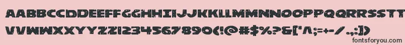 behemuthexpand Font – Black Fonts on Pink Background