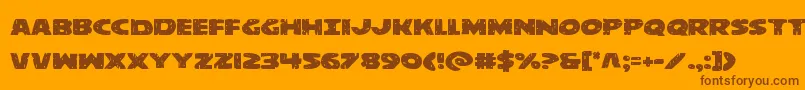 behemuthexpand Font – Brown Fonts on Orange Background