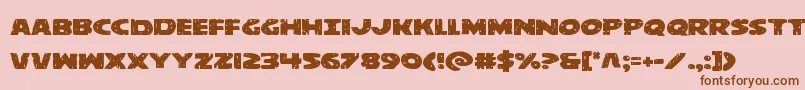 behemuthexpand Font – Brown Fonts on Pink Background