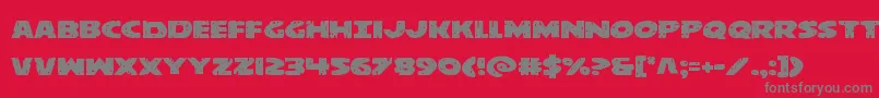 behemuthexpand Font – Gray Fonts on Red Background