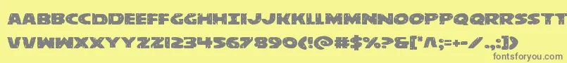 behemuthexpand Font – Gray Fonts on Yellow Background