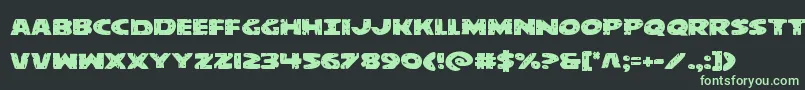 behemuthexpand Font – Green Fonts on Black Background