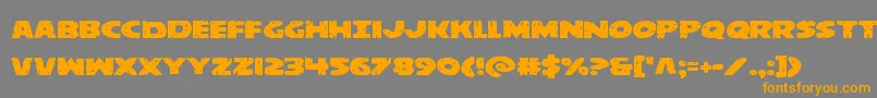 Czcionka behemuthexpand – pomarańczowe czcionki na szarym tle