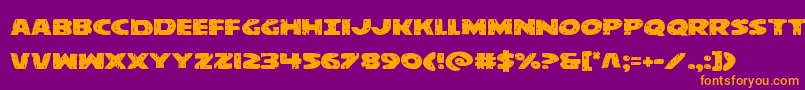 Police behemuthexpand – polices orange sur fond violet