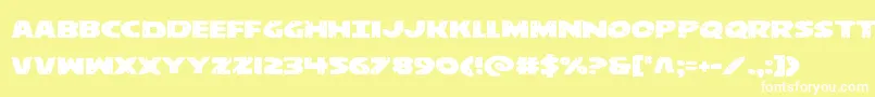 behemuthexpand Font – White Fonts on Yellow Background