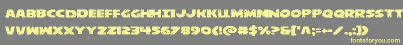 behemuthexpand Font – Yellow Fonts on Gray Background