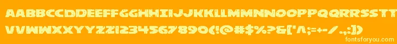 behemuthexpand Font – Yellow Fonts on Orange Background