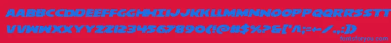 behemuthexpandital Font – Blue Fonts on Red Background