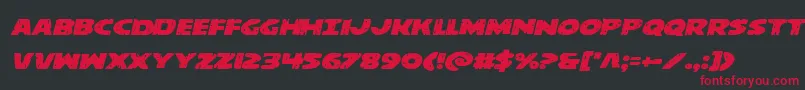 フォントbehemuthexpandital – 黒い背景に赤い文字