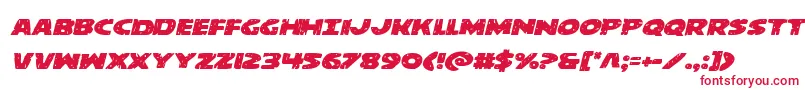 behemuthexpandital Font – Red Fonts on White Background