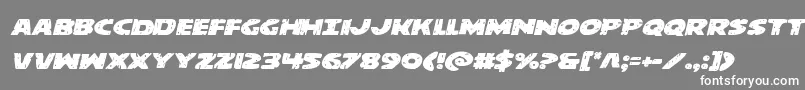 behemuthexpandital Font – White Fonts on Gray Background