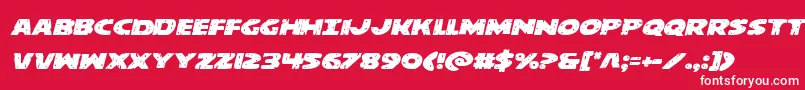 Czcionka behemuthexpandital – białe czcionki na czerwonym tle