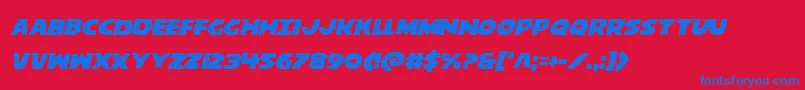 behemuthital Font – Blue Fonts on Red Background