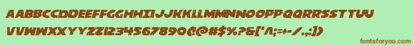 behemuthital Font – Brown Fonts on Green Background