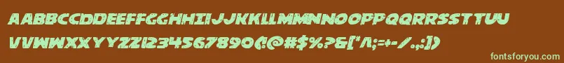 behemuthital Font – Green Fonts on Brown Background