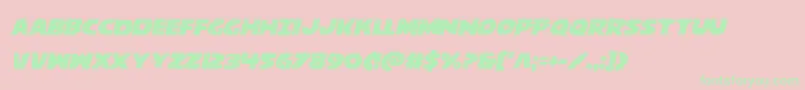 behemuthital Font – Green Fonts on Pink Background