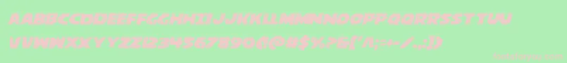 behemuthital Font – Pink Fonts on Green Background