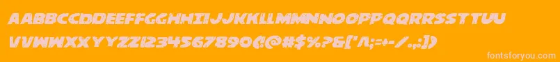 behemuthital Font – Pink Fonts on Orange Background