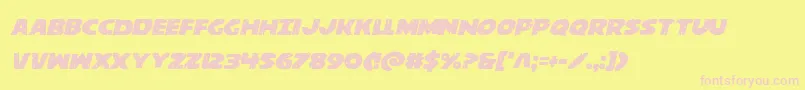 behemuthital Font – Pink Fonts on Yellow Background