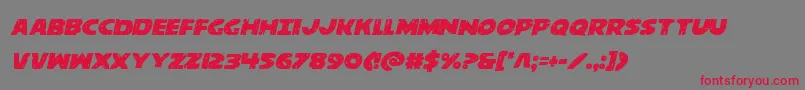 behemuthital Font – Red Fonts on Gray Background