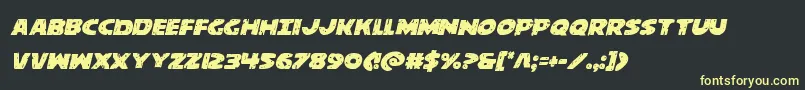 behemuthital Font – Yellow Fonts on Black Background