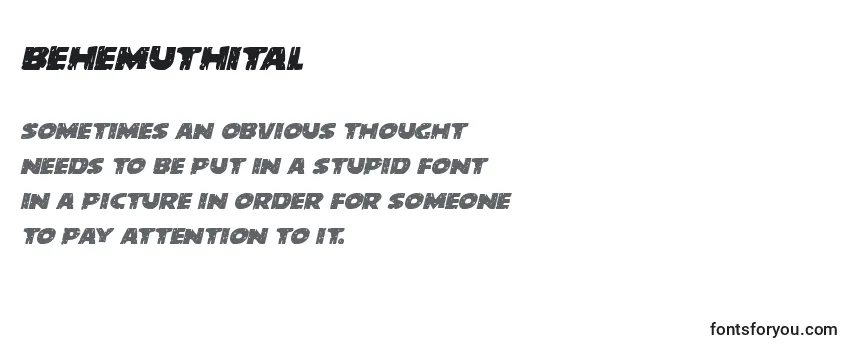 Review of the Behemuthital Font