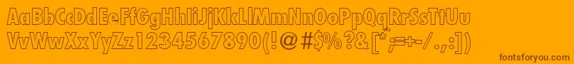 Шрифт FunctioncondtwooutextraboldRegularDb – коричневые шрифты на оранжевом фоне